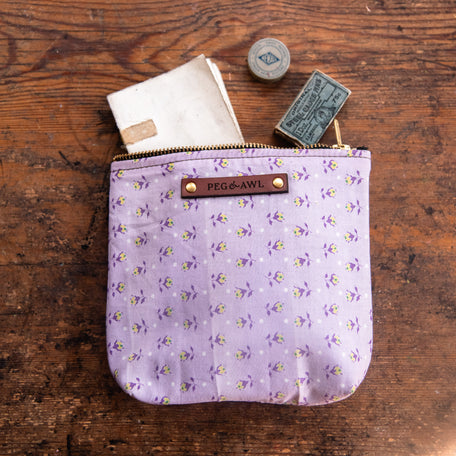 Custom Pouch with 1980s Cotton Floral: Gert