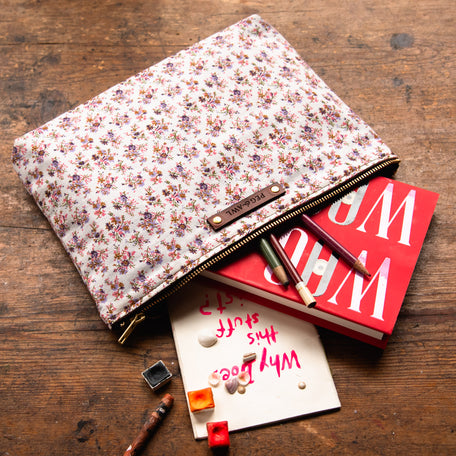 Maker Pouch with Mid-Century Dressmaker’s Fabric: Adelia