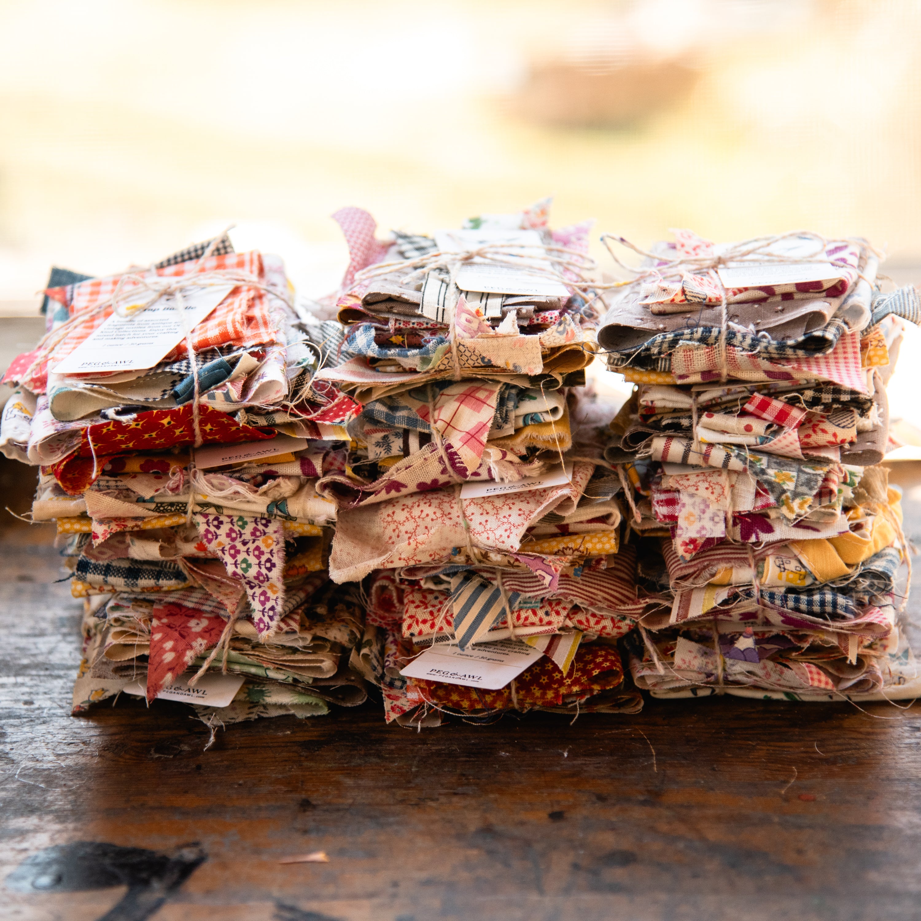 Vintage Textile Scrap Bundle