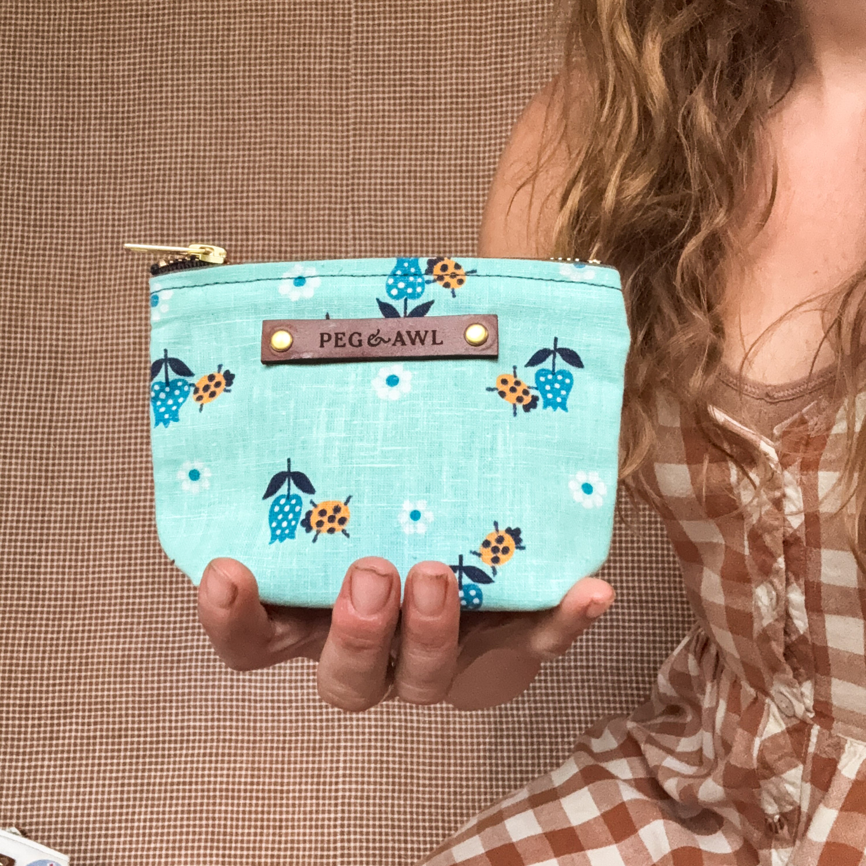 Saver Pouch with Midcentury Cotton: Celia