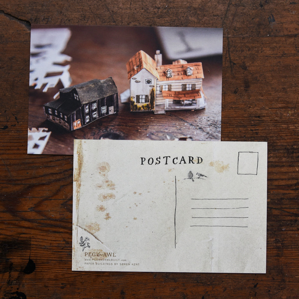 4 Postcards: The Five Acre Wood Paper Buildings