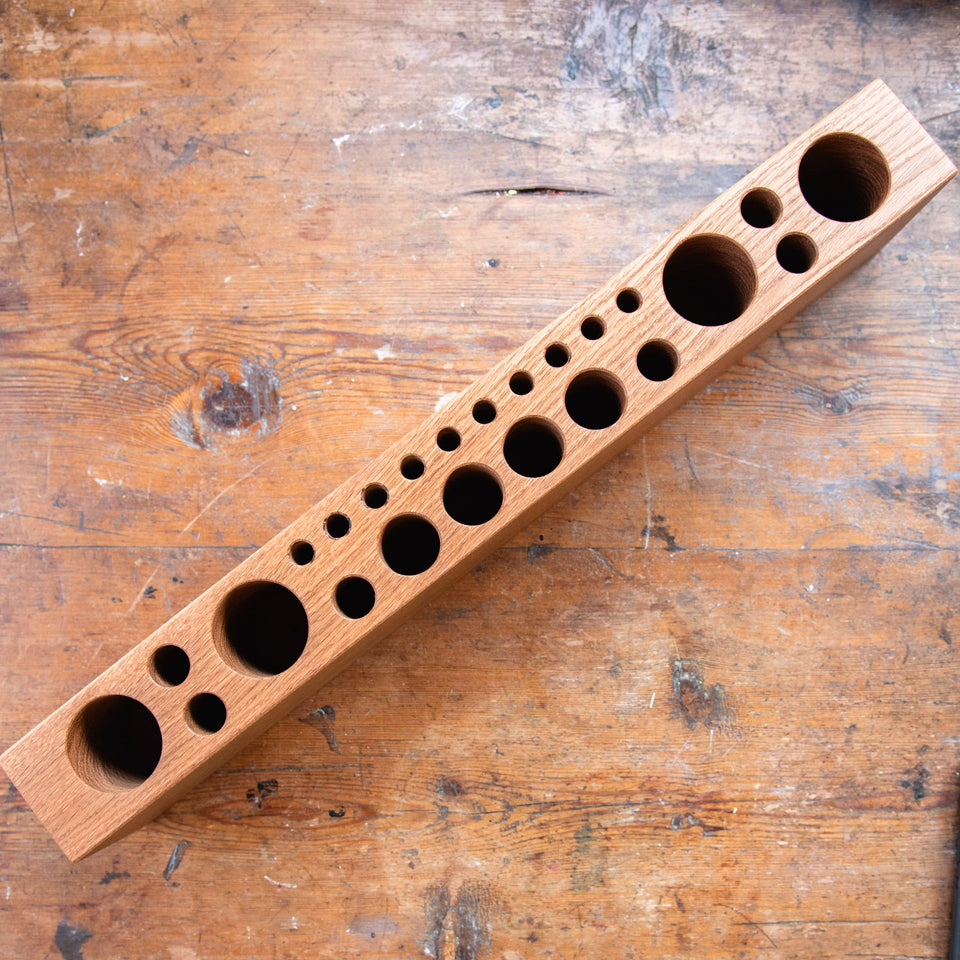 Desk Caddy Organizer in Oak