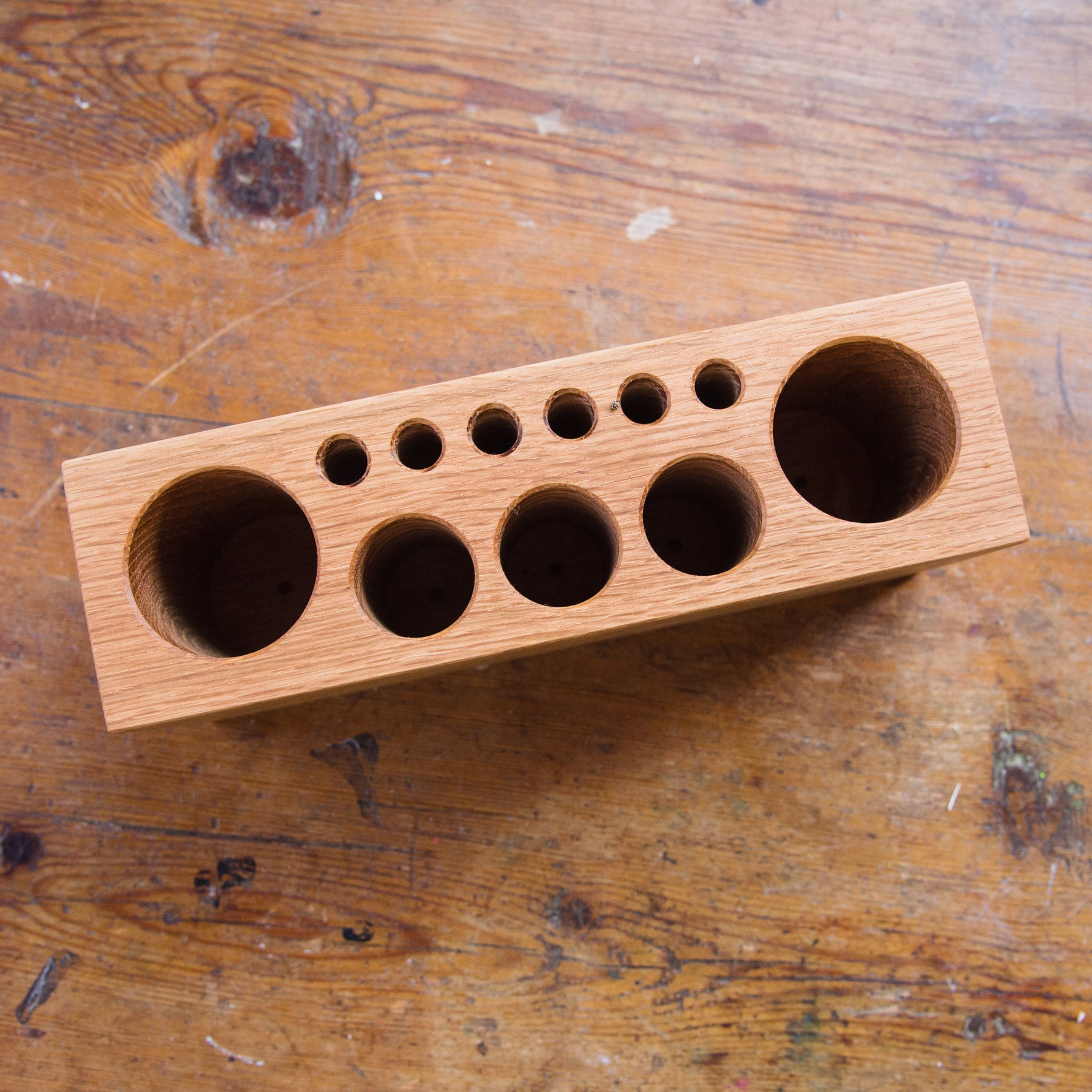 Desk Caddy Organizer in Oak