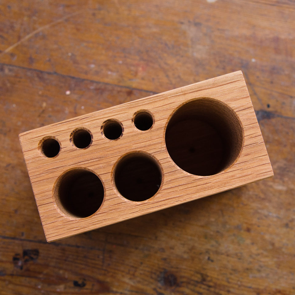 Desk Caddy Organizer in Oak
