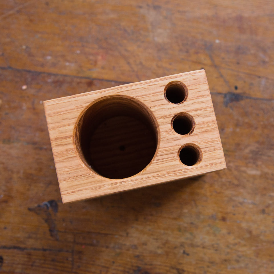 Desk Caddy Organizer in Oak