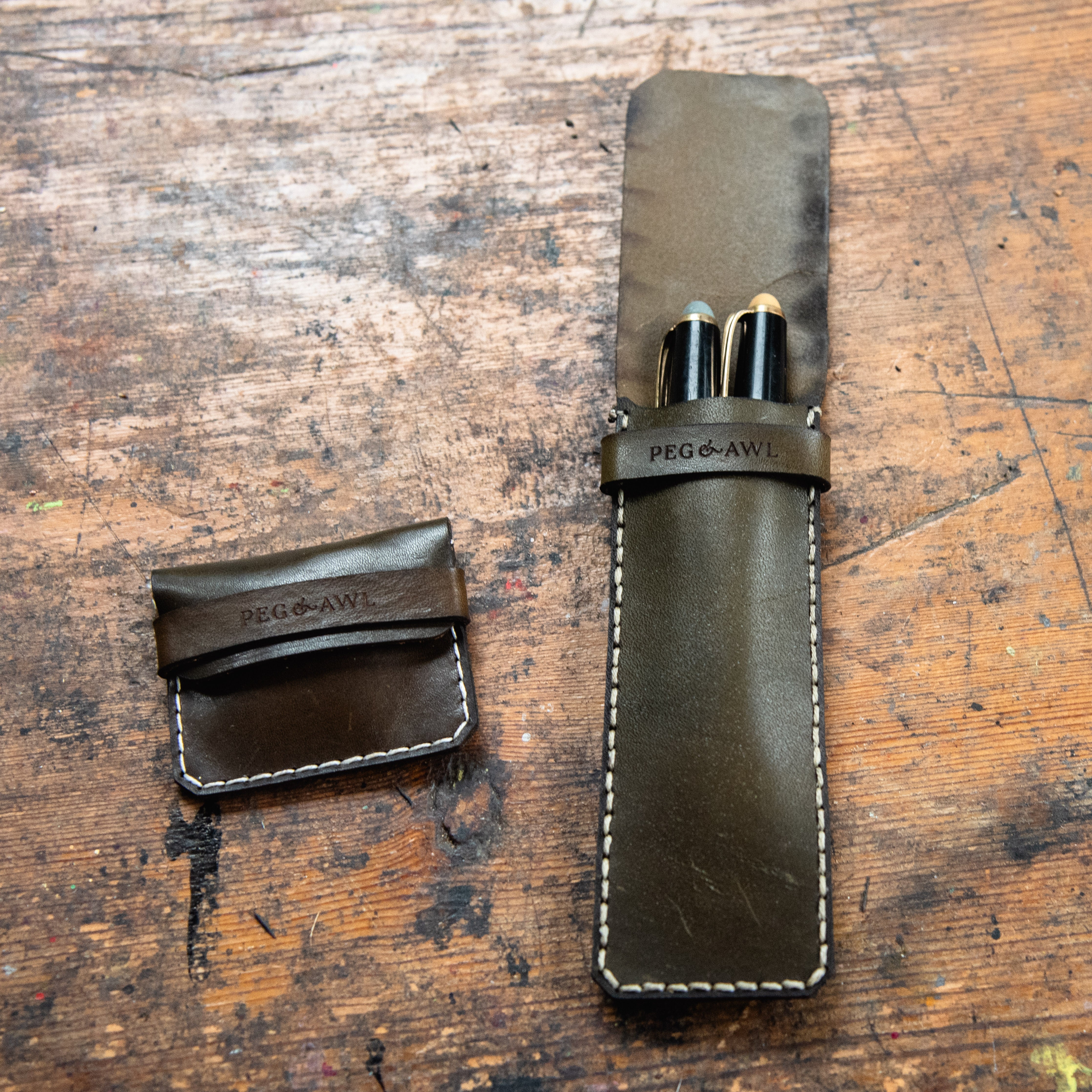 Leather Scraplings Pouch: Carson