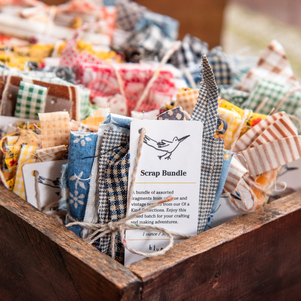 Vintage Textile Scrap Bundle
