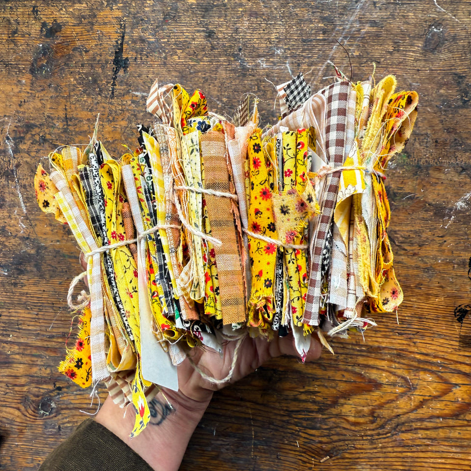 Vintage Textile Scrap Bundle