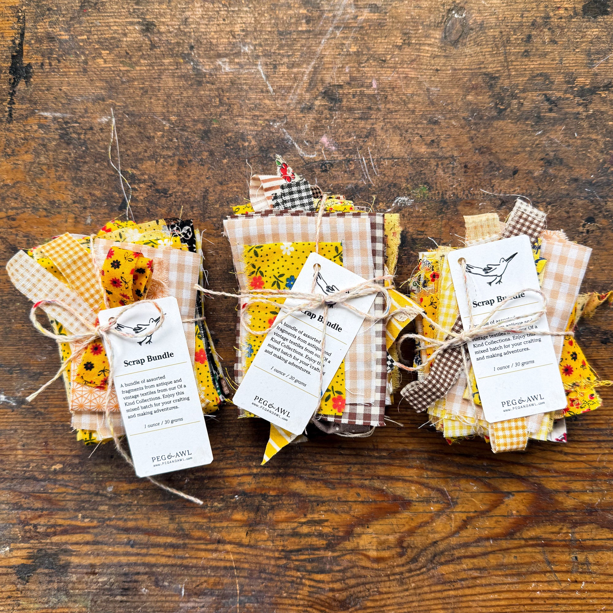 Vintage Textile Scrap Bundle