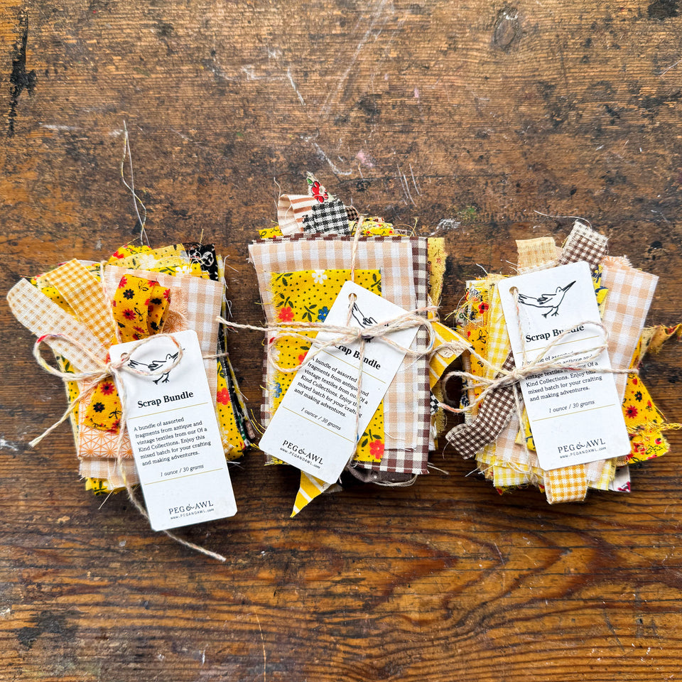 Vintage Textile Scrap Bundle