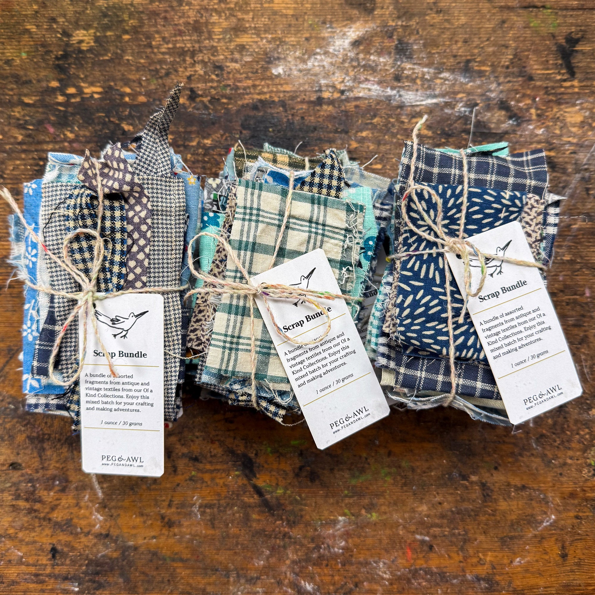 Vintage Textile Scrap Bundle