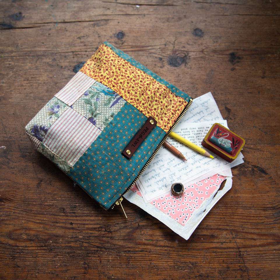 Keeper Pouch with Early 1900s Quilt: Katie