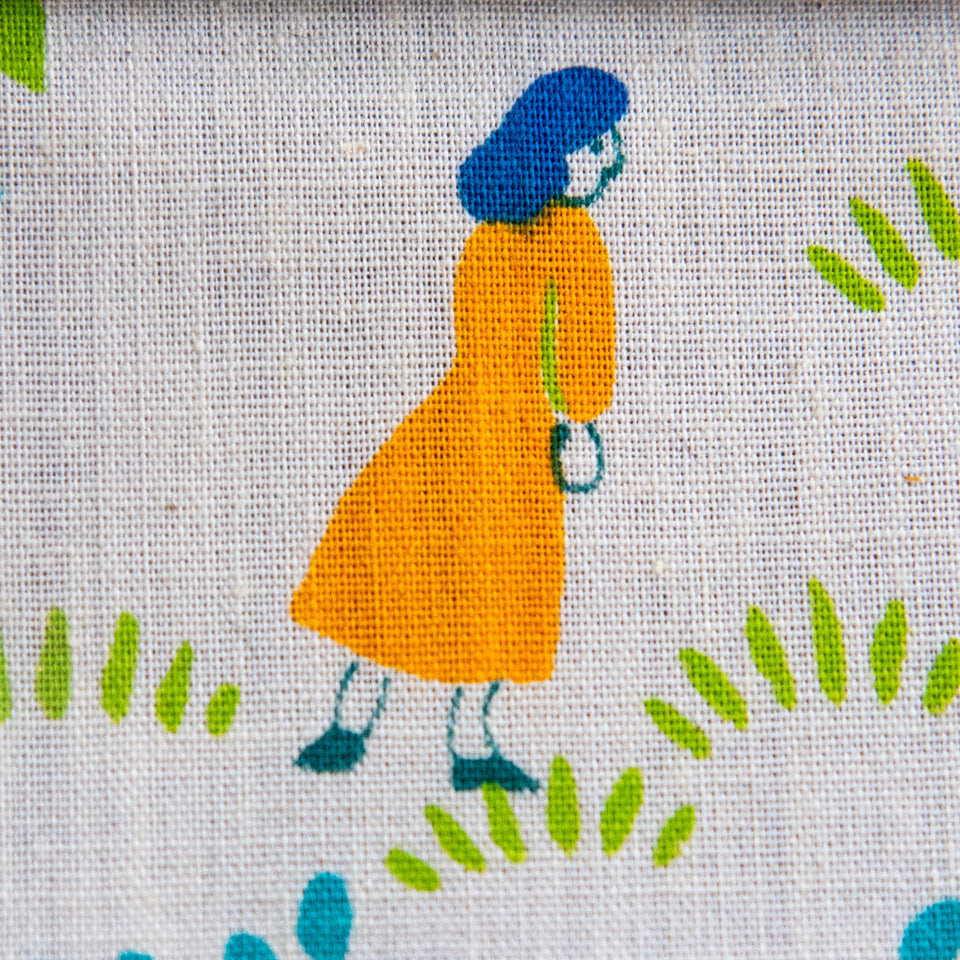 Keeper Pouch with Mid-Century Cotton Fabric: Eddie