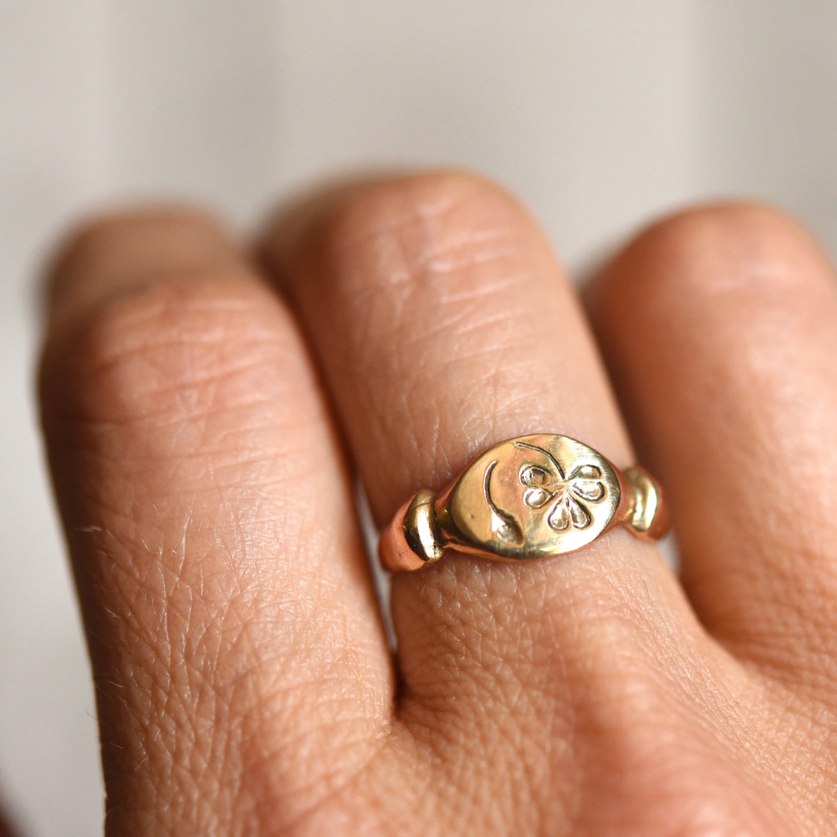 Wood Sorrel Botanical Ring – Peg and Awl