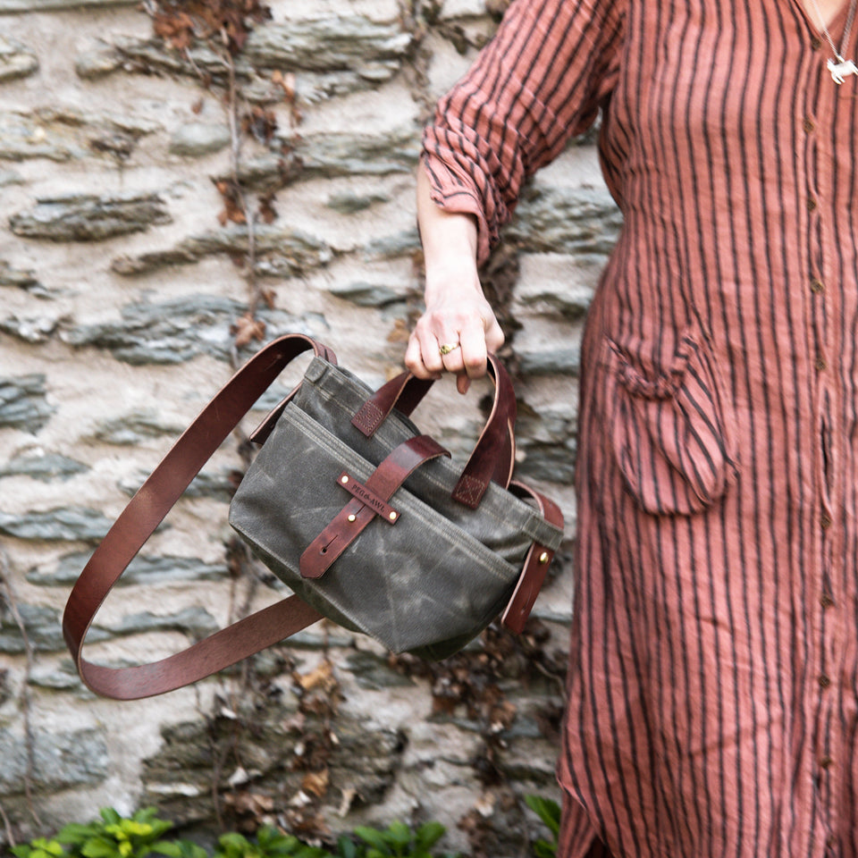 Mini Waxed Canvas Tote