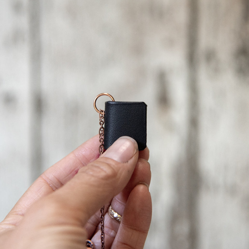 The Jackson Book Necklace (black)