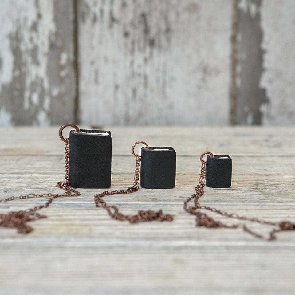 The Jackson Book Necklace (black)