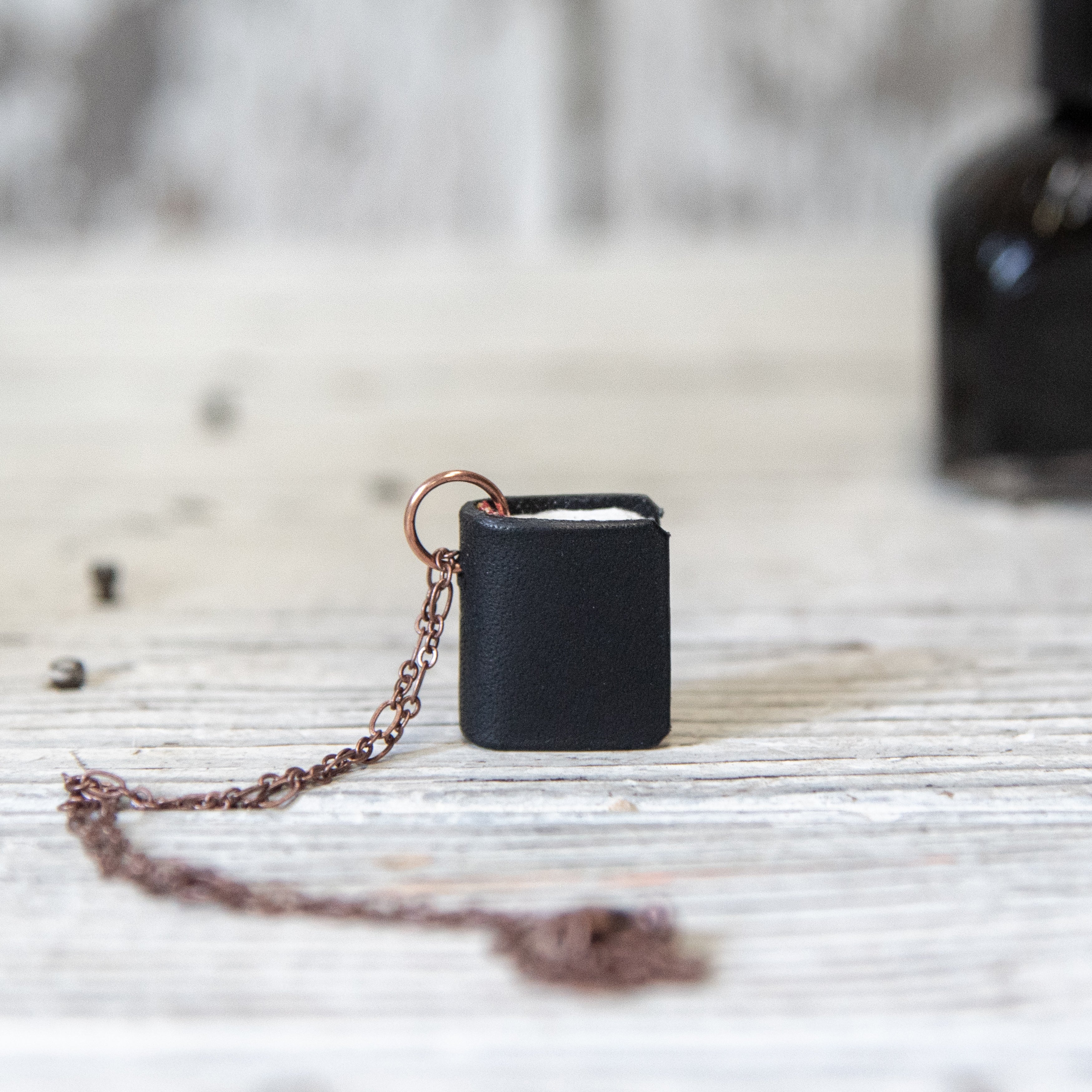 The Jackson Book Necklace (black)