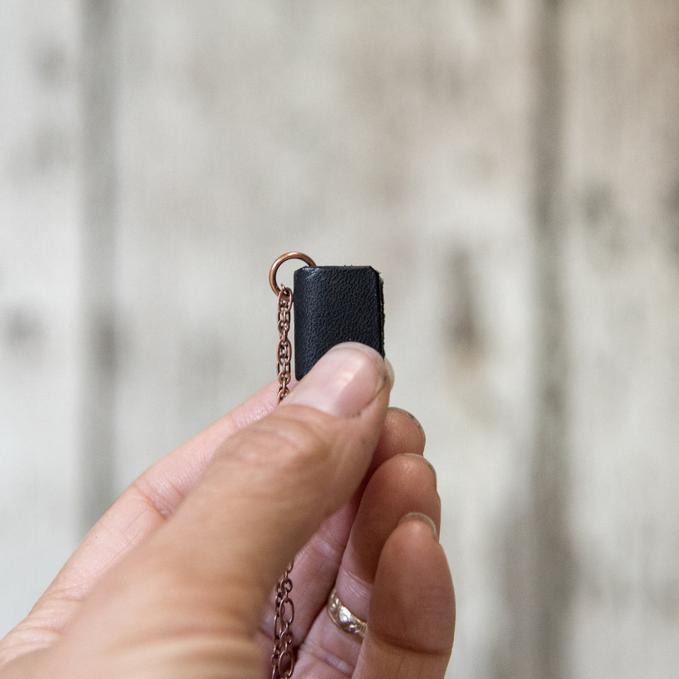 The Jackson Book Necklace (black)