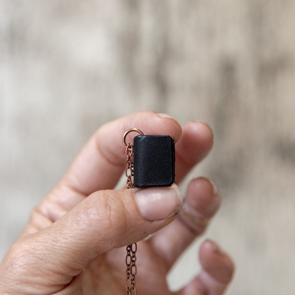 The Jackson Book Necklace (black)