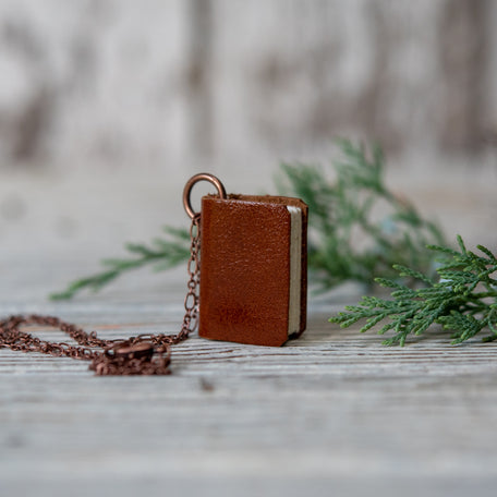 Book Necklace: Acorn