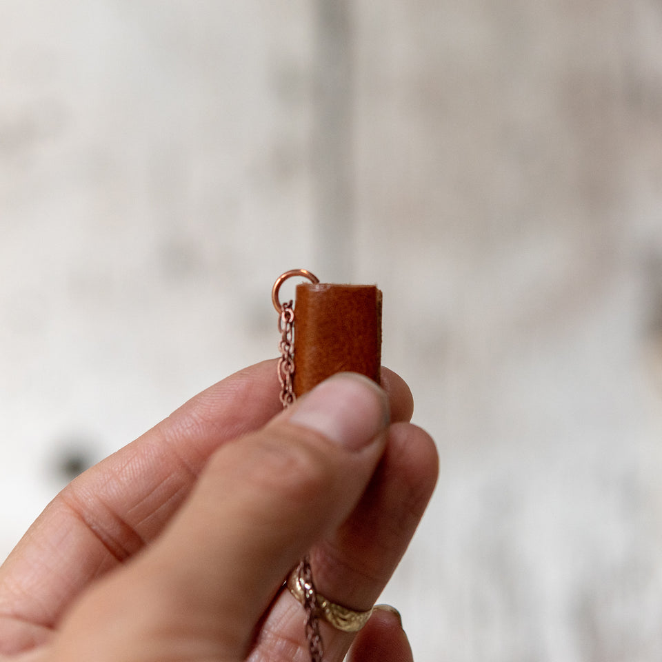 Book Necklace: Acorn