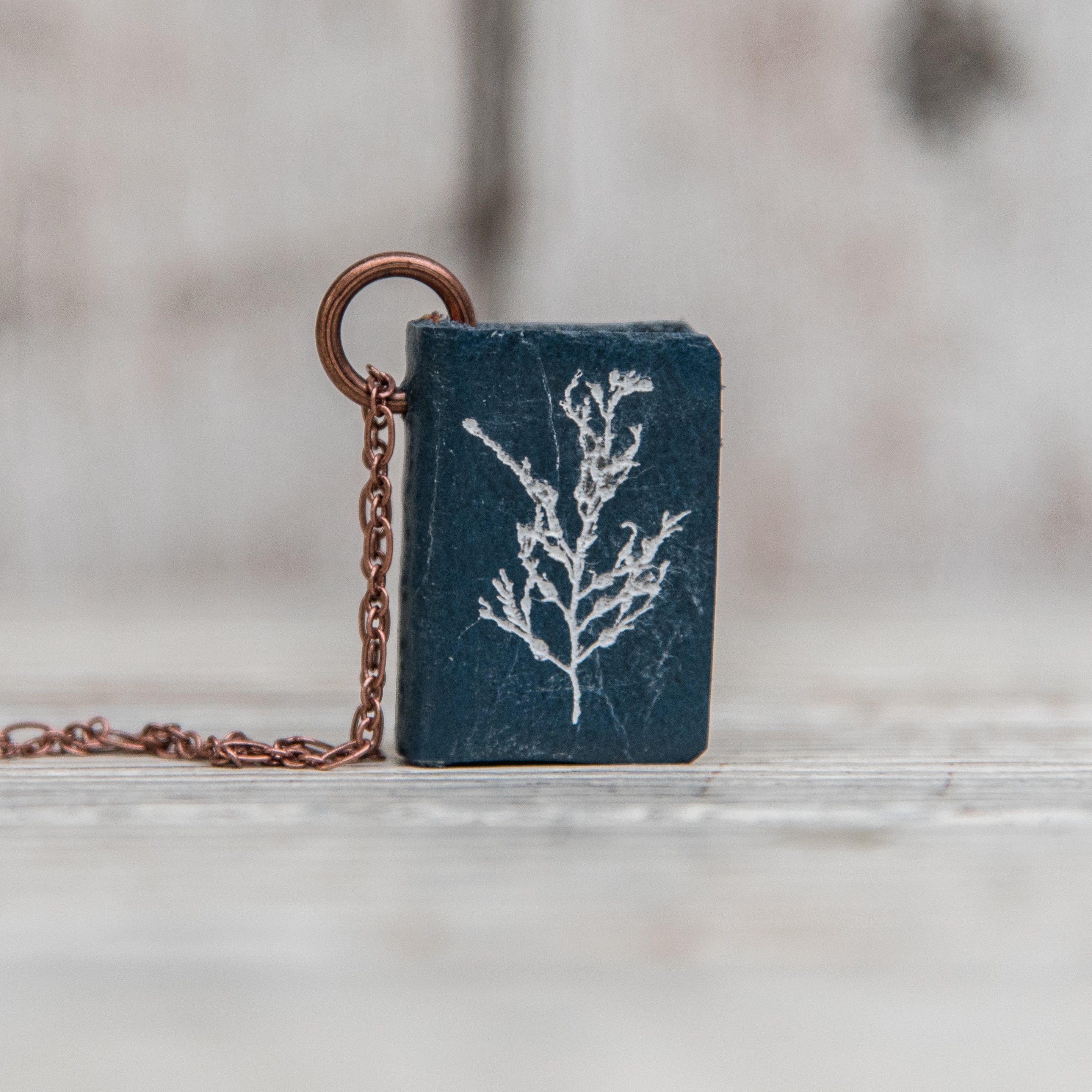 Anna Atkins Large Book Necklace: Cystoseira fibrosa