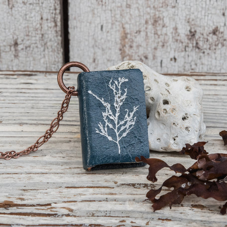 Anna Atkins Large Book Necklace: Cystoseira fibrosa