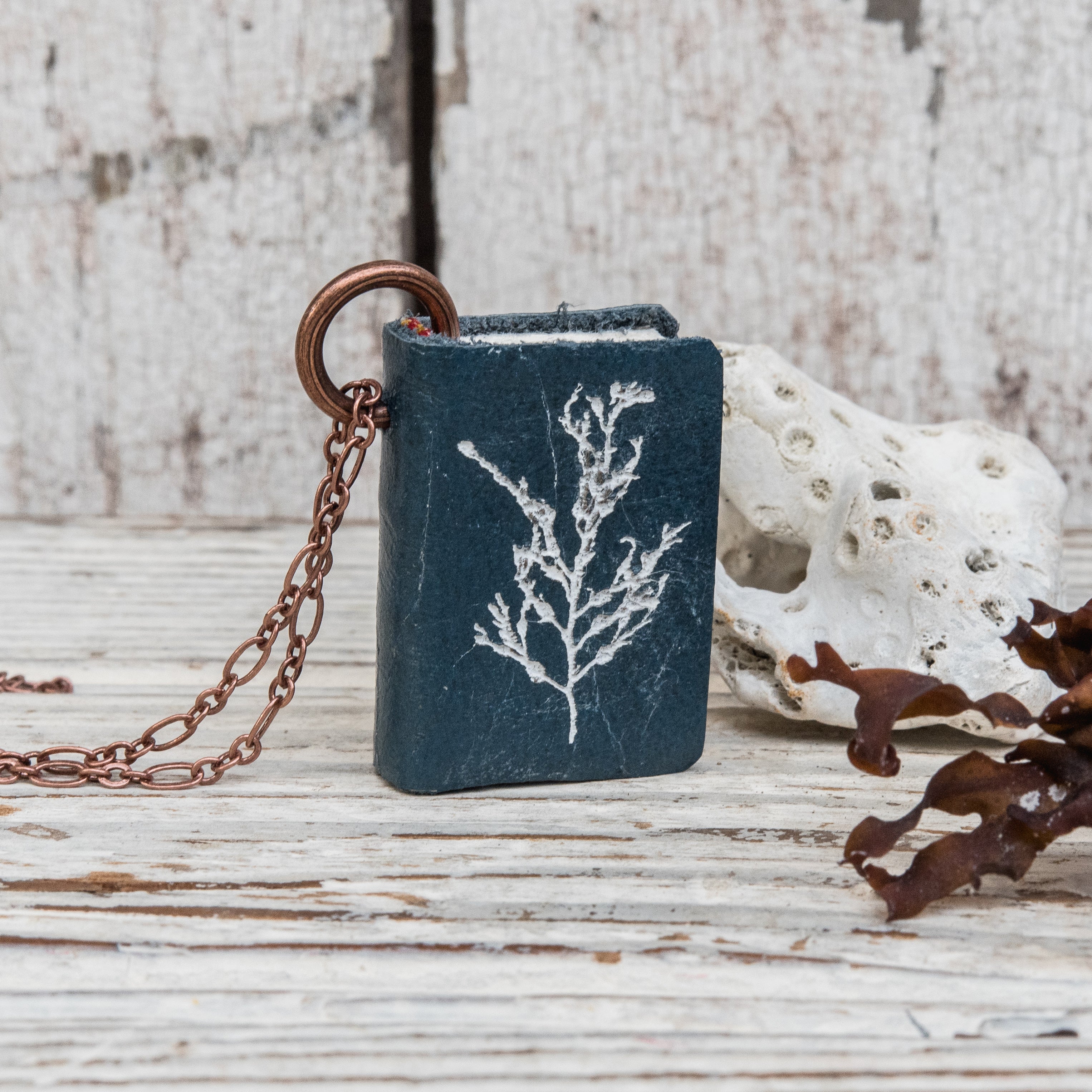 Anna Atkins Large Book Necklace: Cystoseira fibrosa