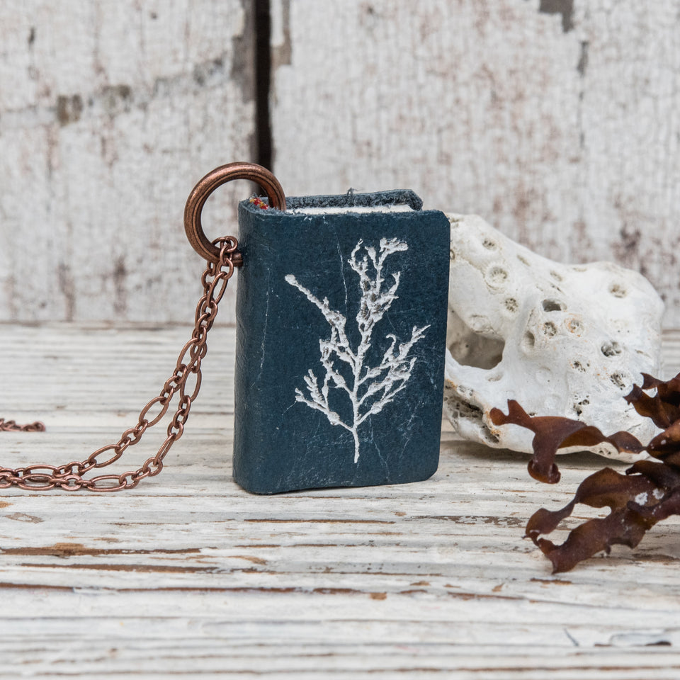 Anna Atkins Large Book Necklace: Cystoseira fibrosa