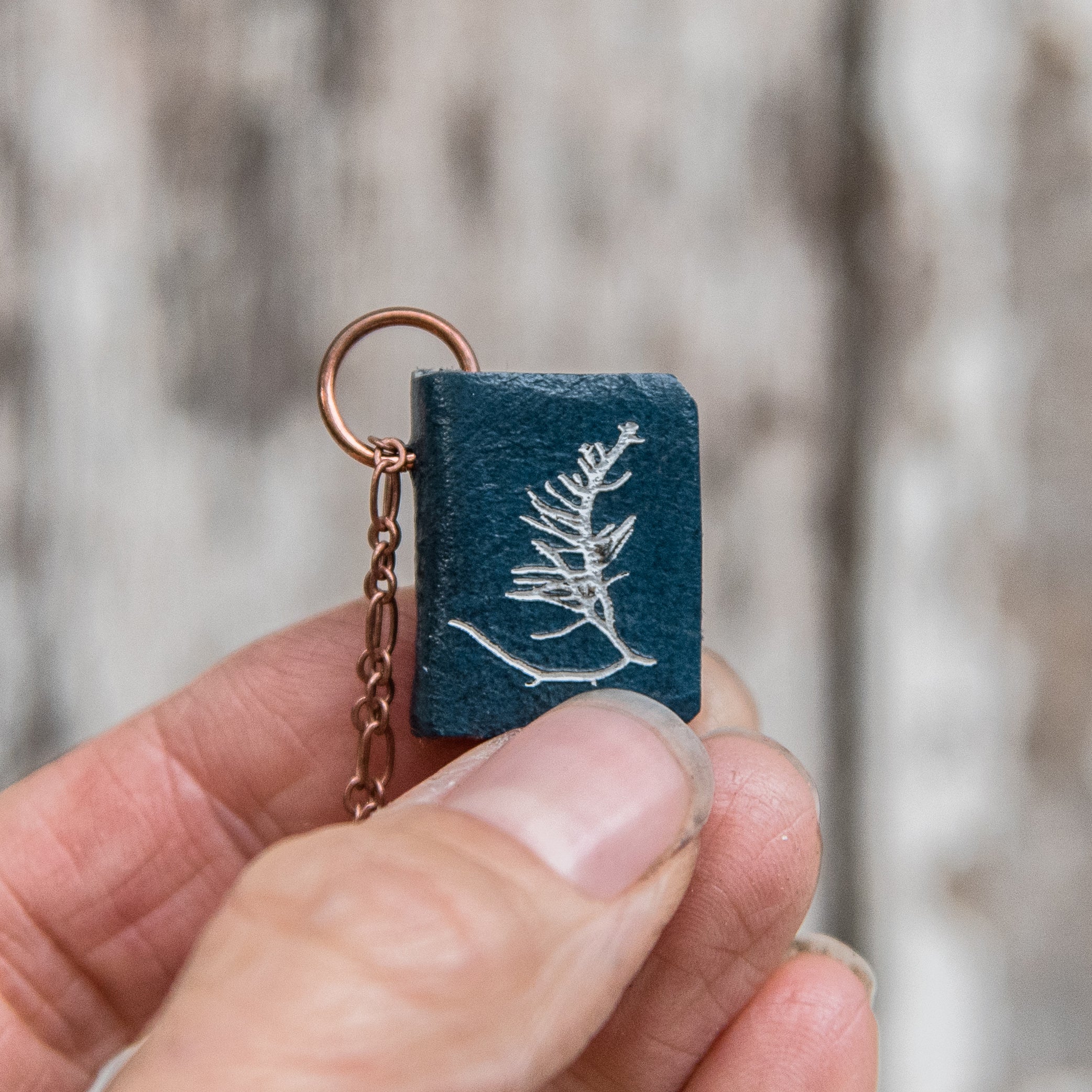 Anna Atkins Medium Book Necklace: Grateloupia filicina