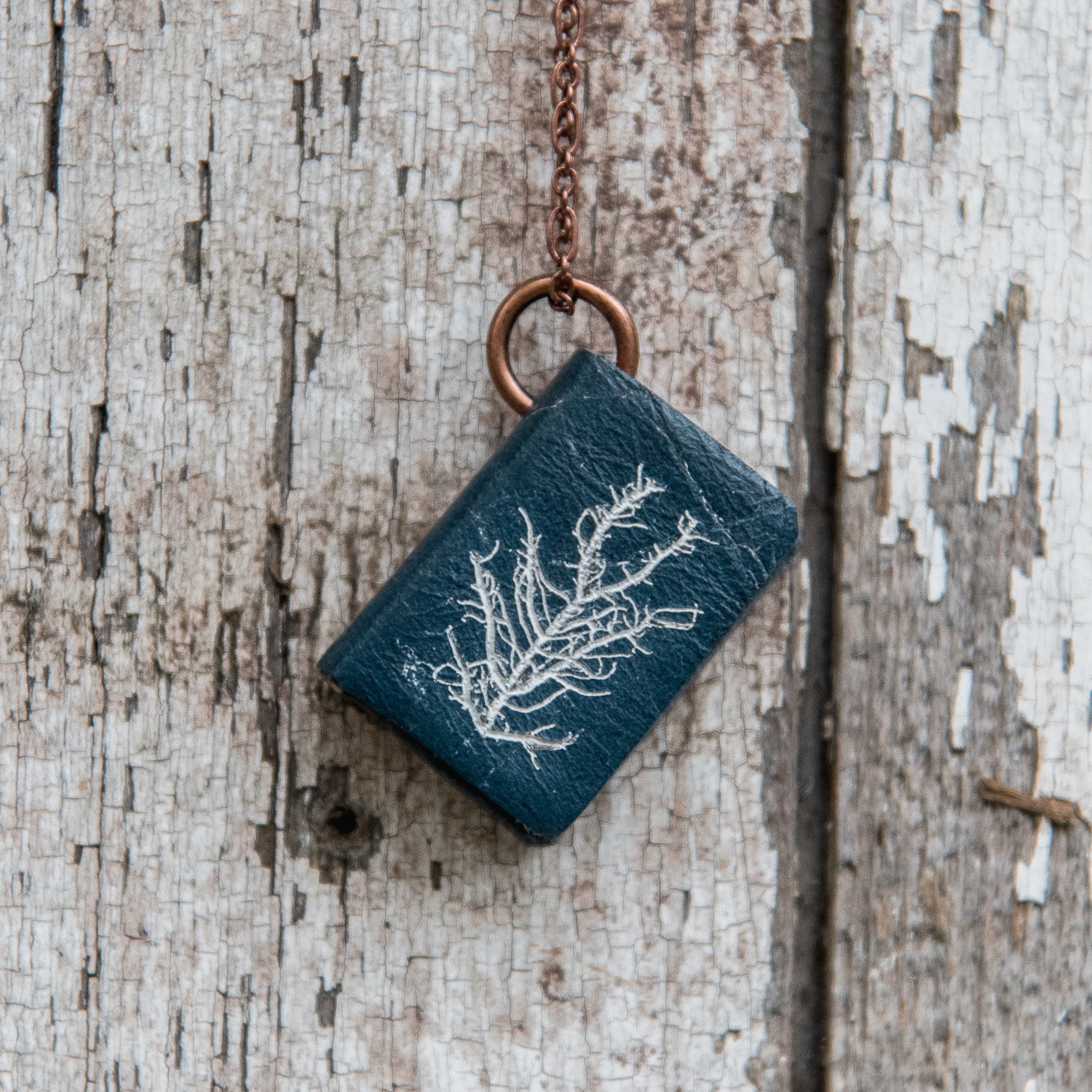 Anna Atkins Large Book Necklace: Mesogloia purpurea