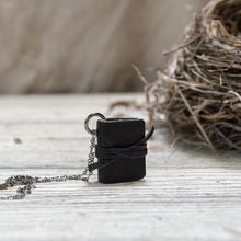 The Jackson Book Necklace (black) with Tie