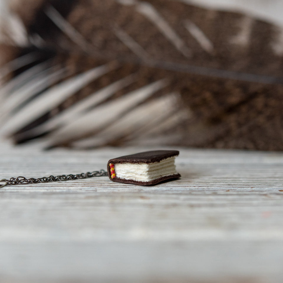 Book Necklace: Cacao