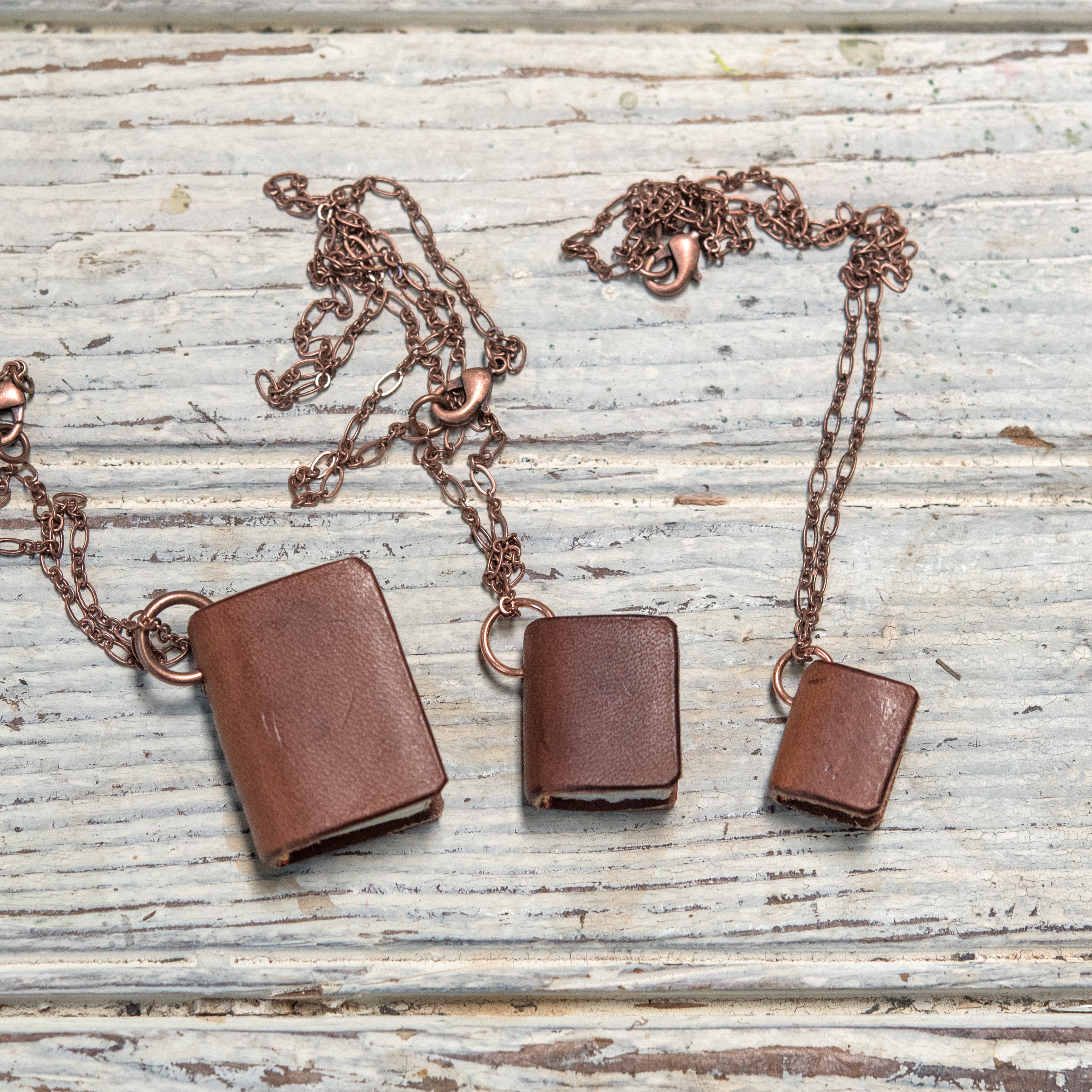 The Harper Book Necklace (brown)