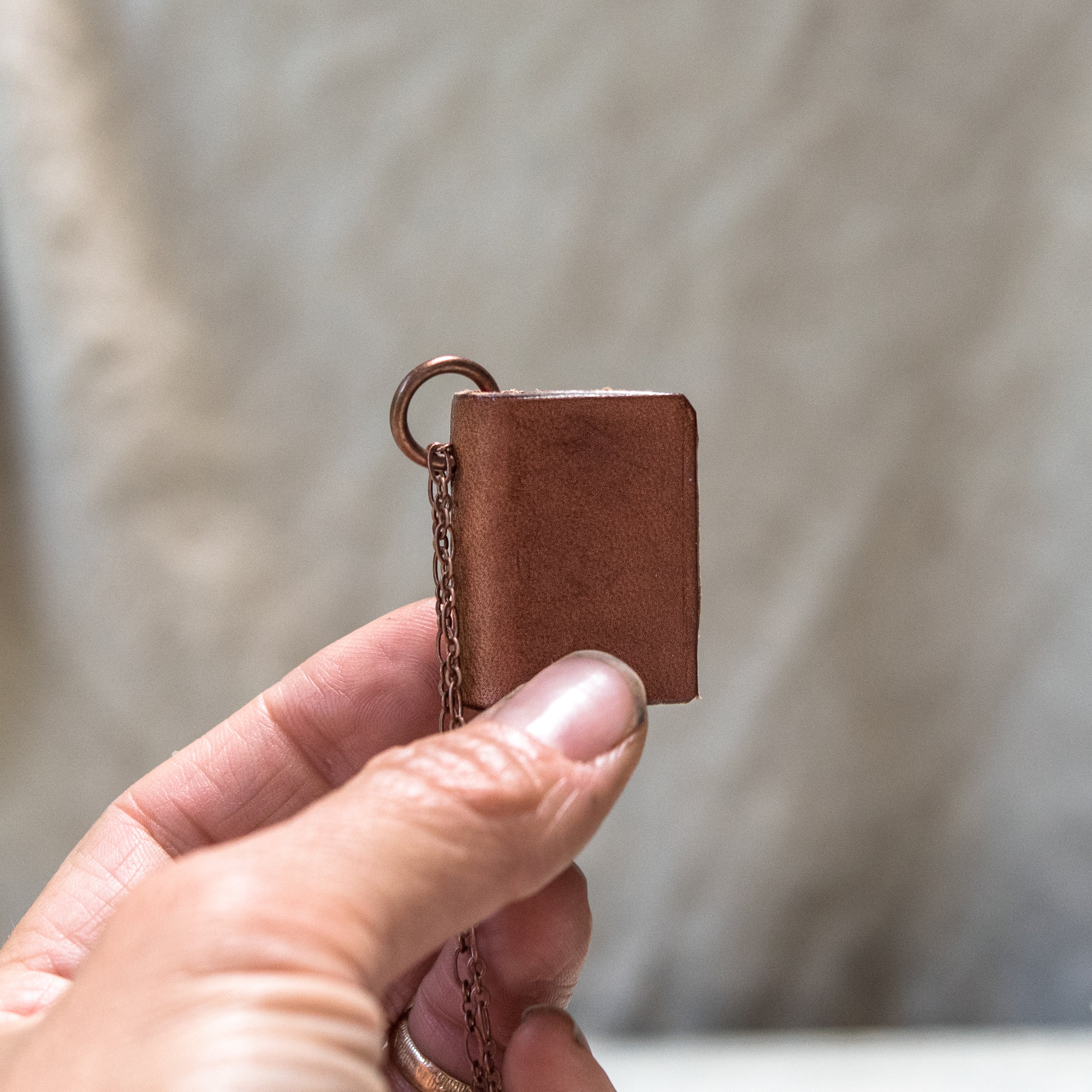 The Harper Book Necklace (brown)