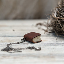 The Harper Book Necklace (brown)
