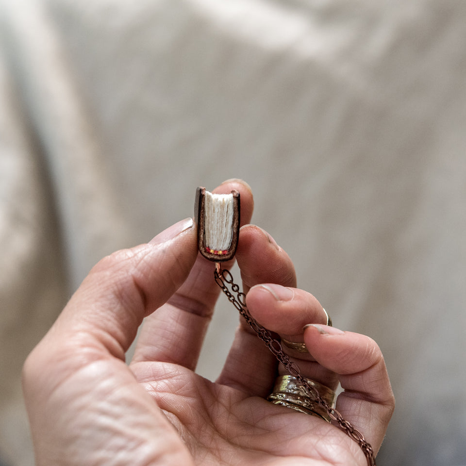 The Harper Book Necklace (brown)