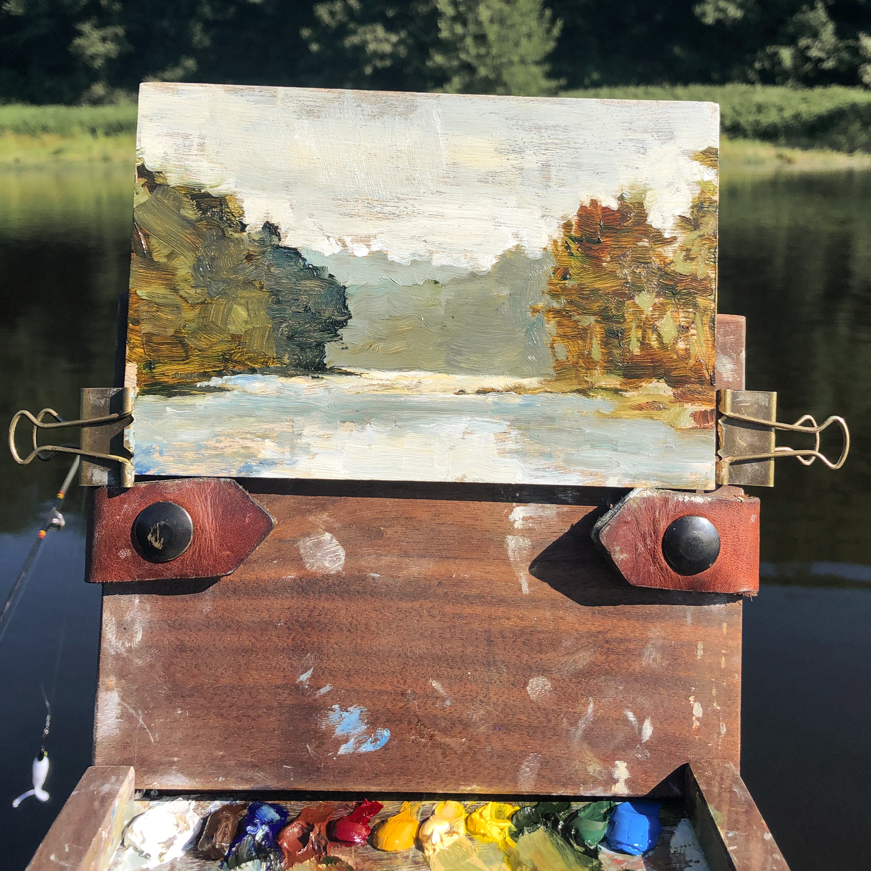 Original Plein Air Painting by Walter Kent: Delaware Water Gap No. 1, 2020