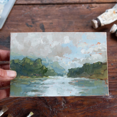 Original Plein Air Painting by Walter Kent: Delaware Water Gap No. 2, 2021