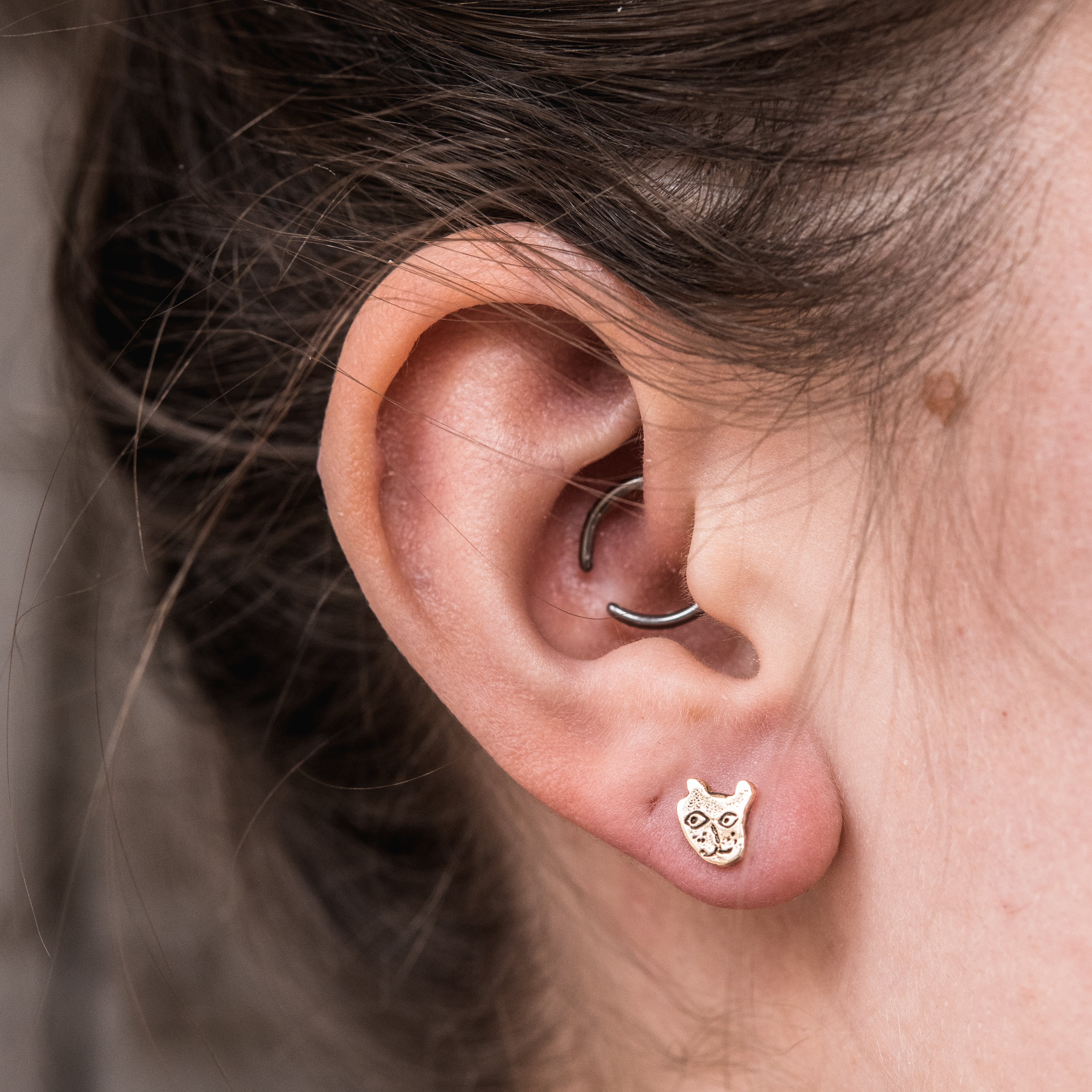 Foundlings Earrings: Ash (Cat)