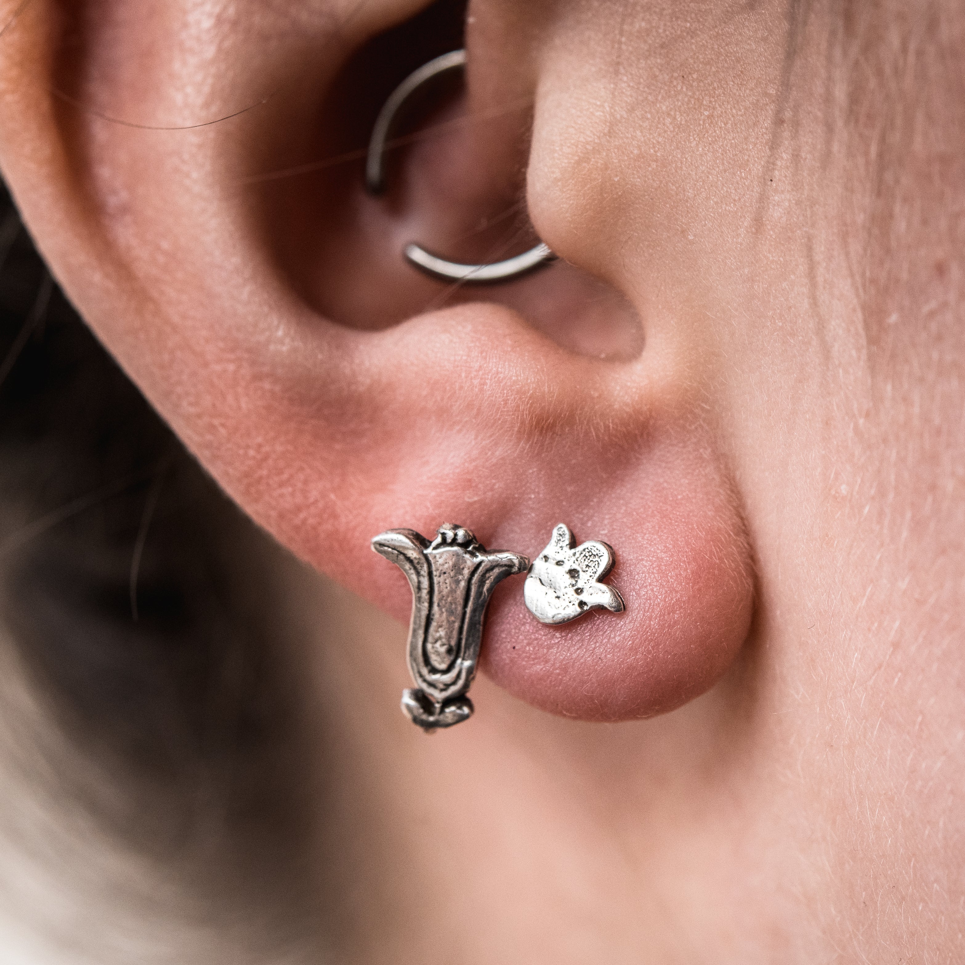 Foundlings Earrings: Opal (Flower)