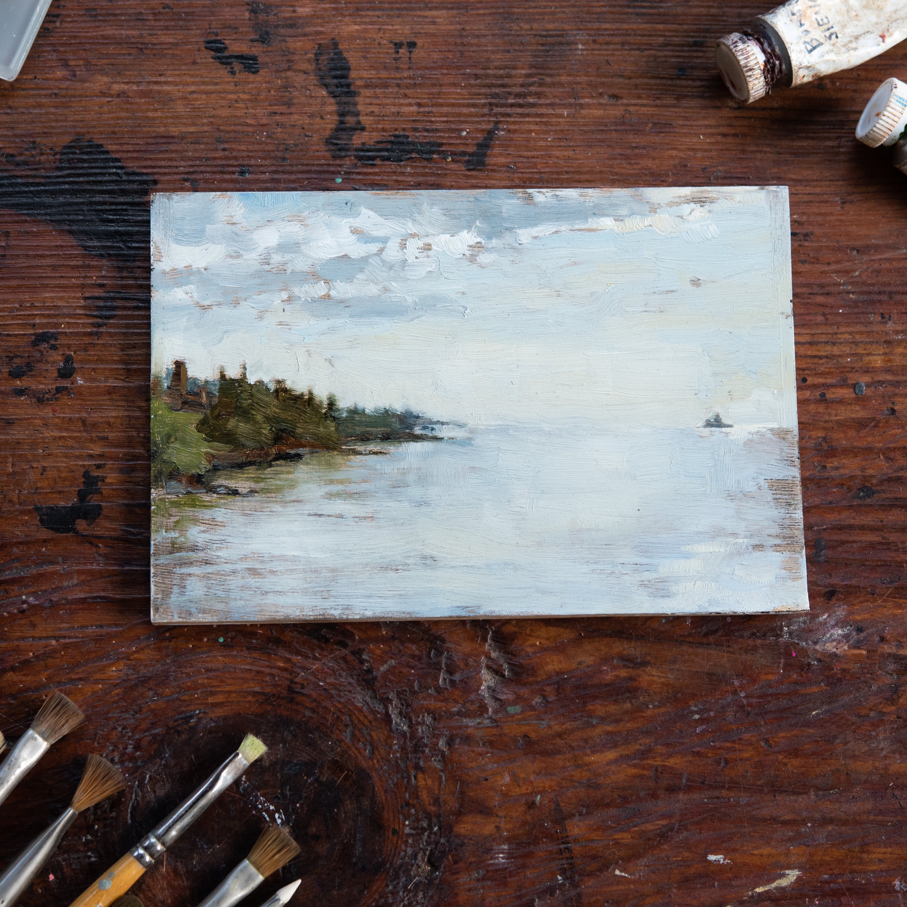 Original Plein Air Painting by Walter Kent: Fitger’s Inn, 2020