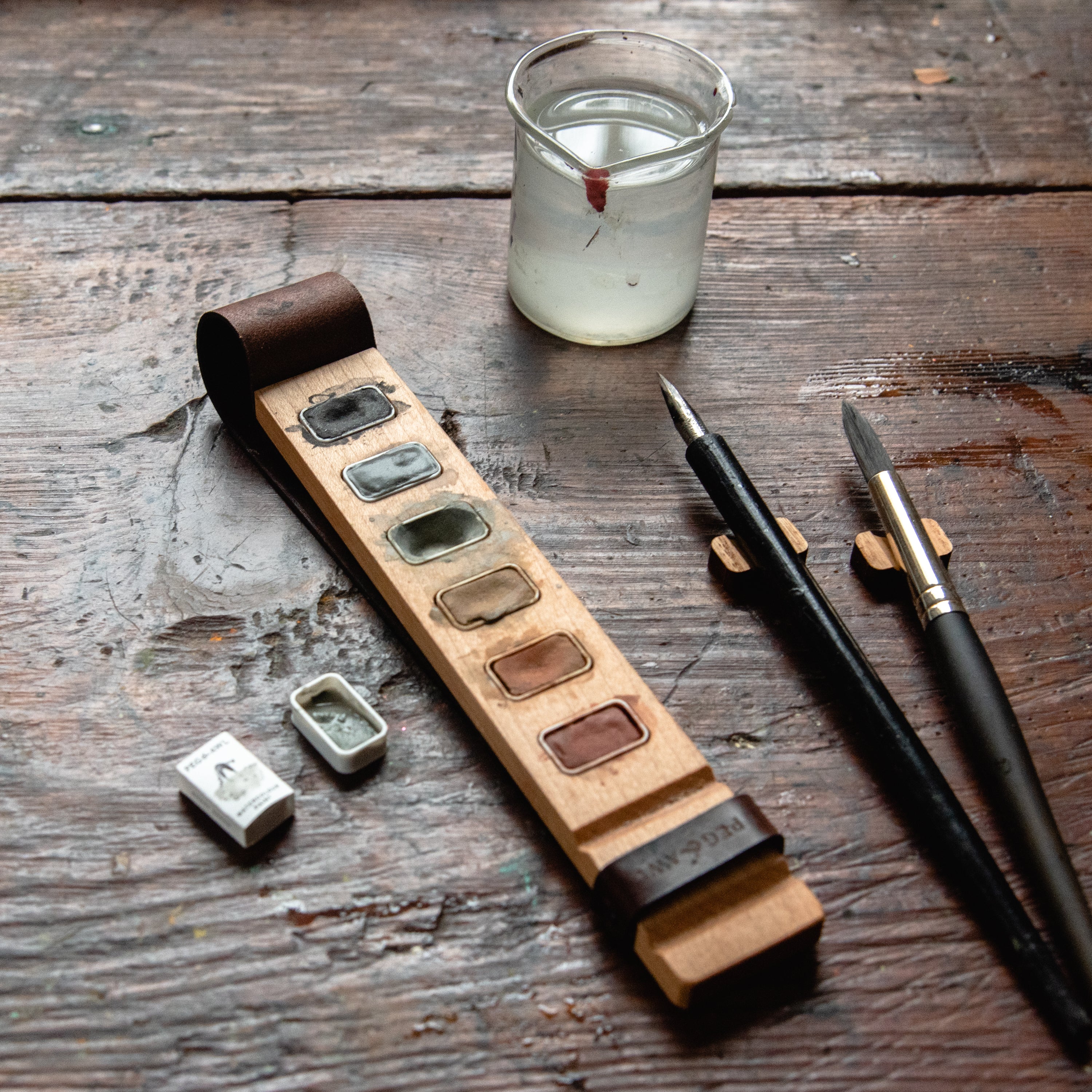 Handmade Paint with Brush Rest