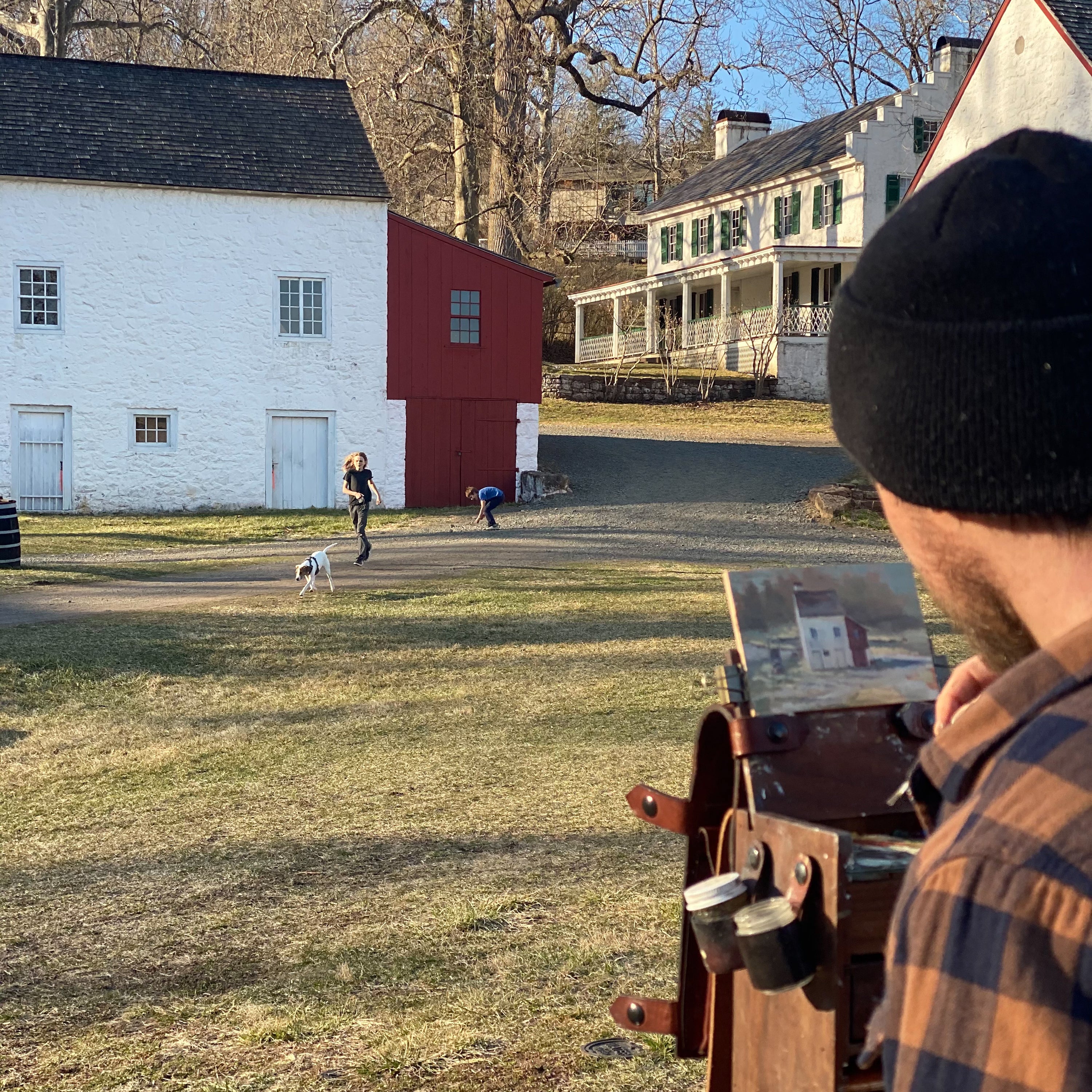 Original Plein Air Painting by Walter Kent: Hopewell Furnace, 2021
