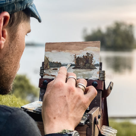 Original Plein Air Painting by Walter Kent: Lake Michigan, 2020