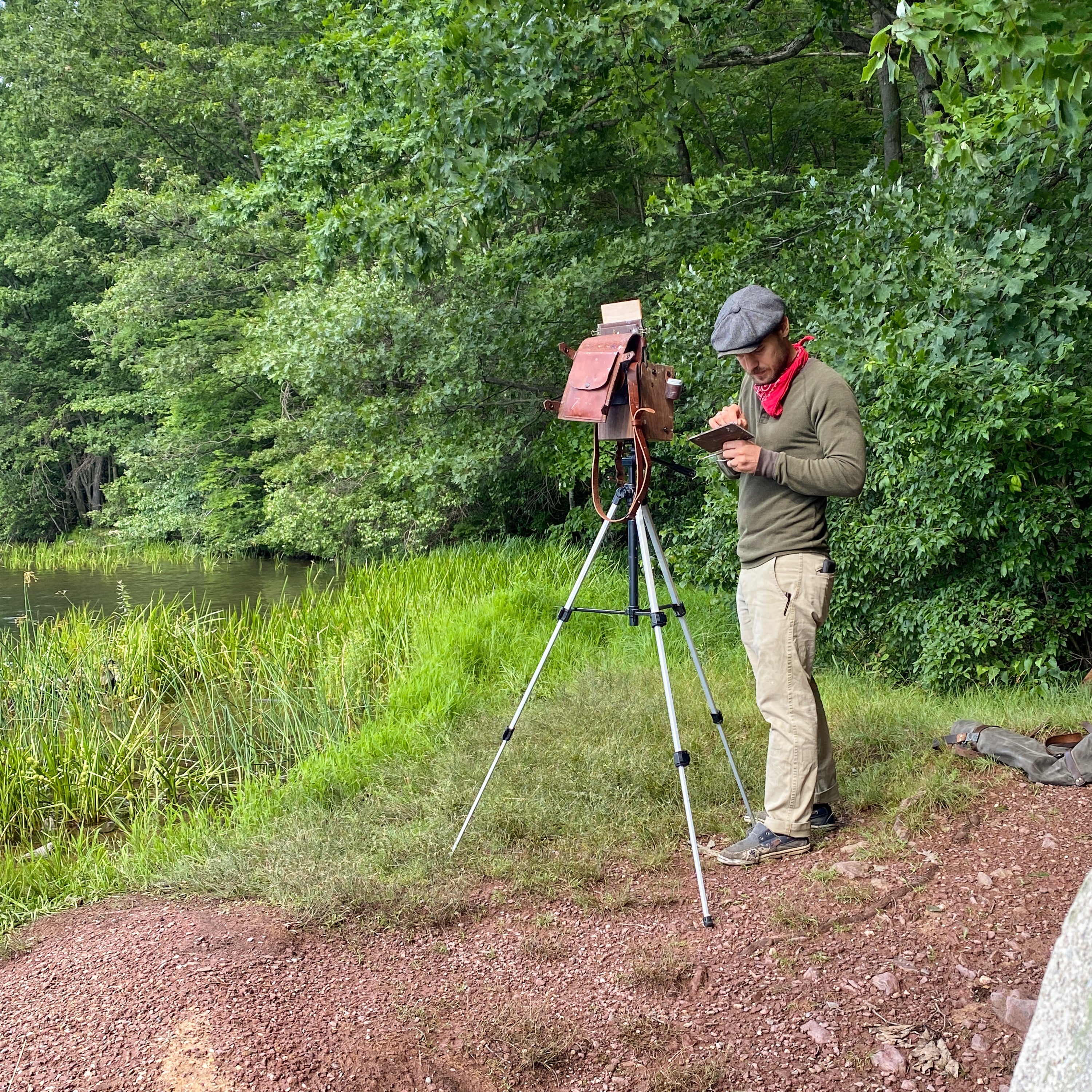 Original Plein Air Painting by Walter Kent: Locust Lake, 2020