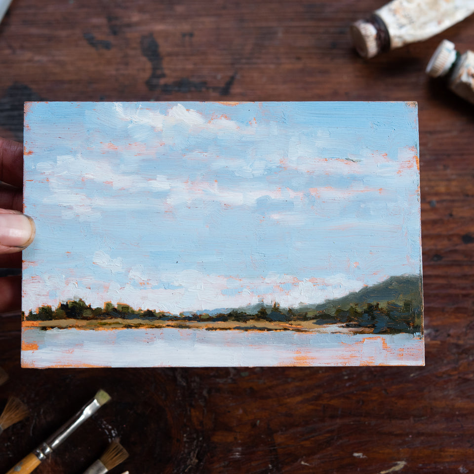 Original Plein Air Painting by Walter Kent: Locust Lake, 2020