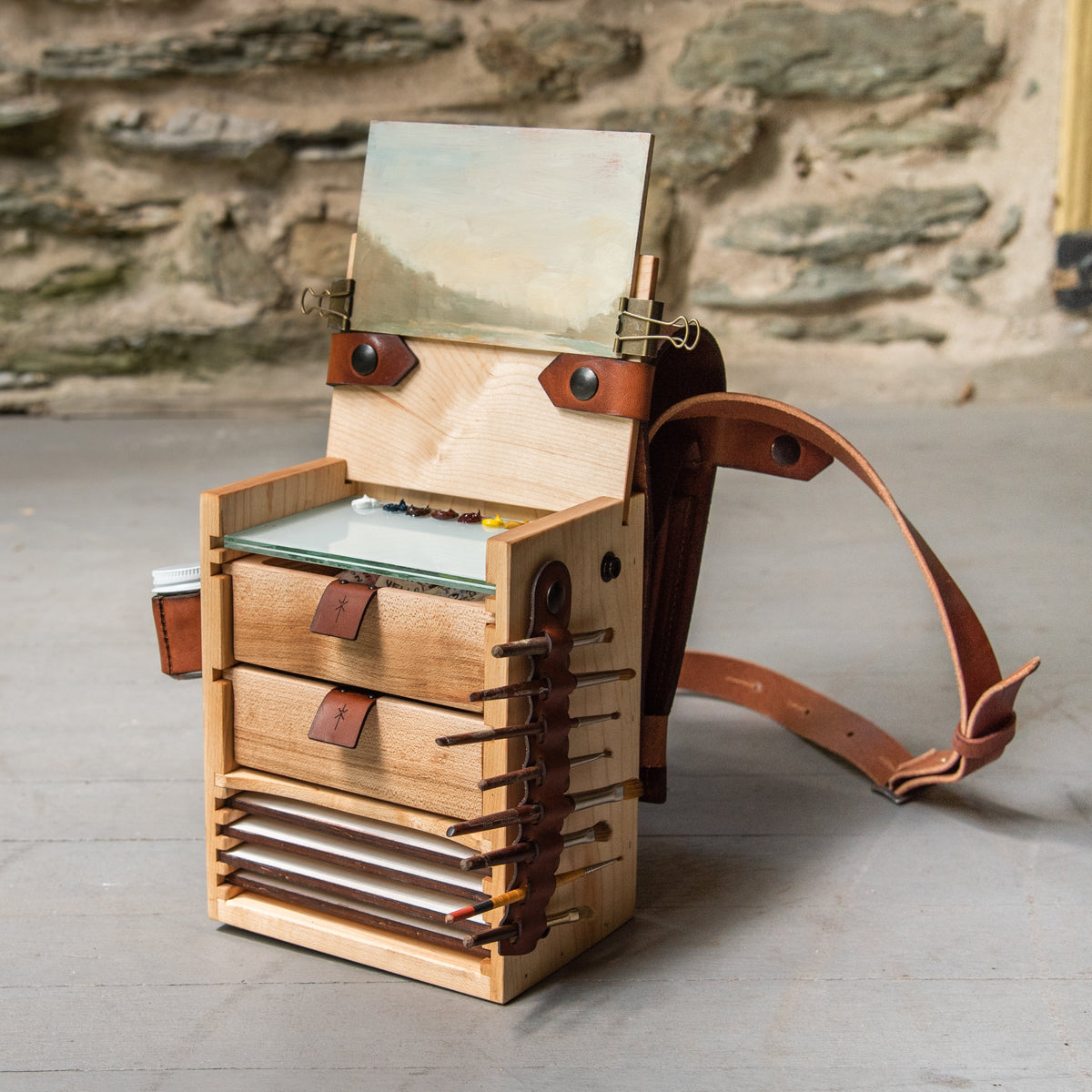 Scout Pochade Box for Watercolor Gouache Artists, En Plein Air, Artist Box,  Portable Studio by Peg and Awl 