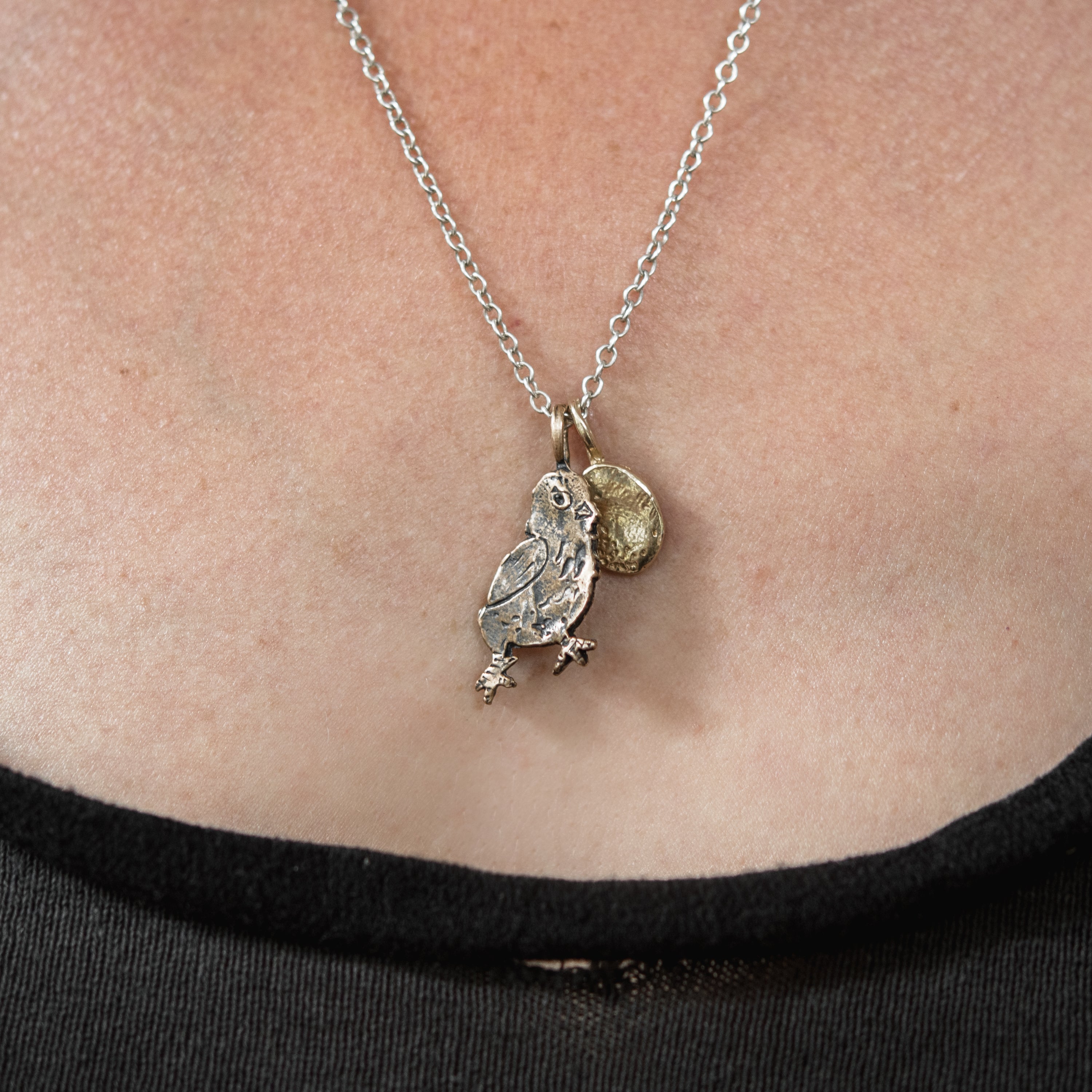 Poison for Breakfast Chicken and Egg Necklace